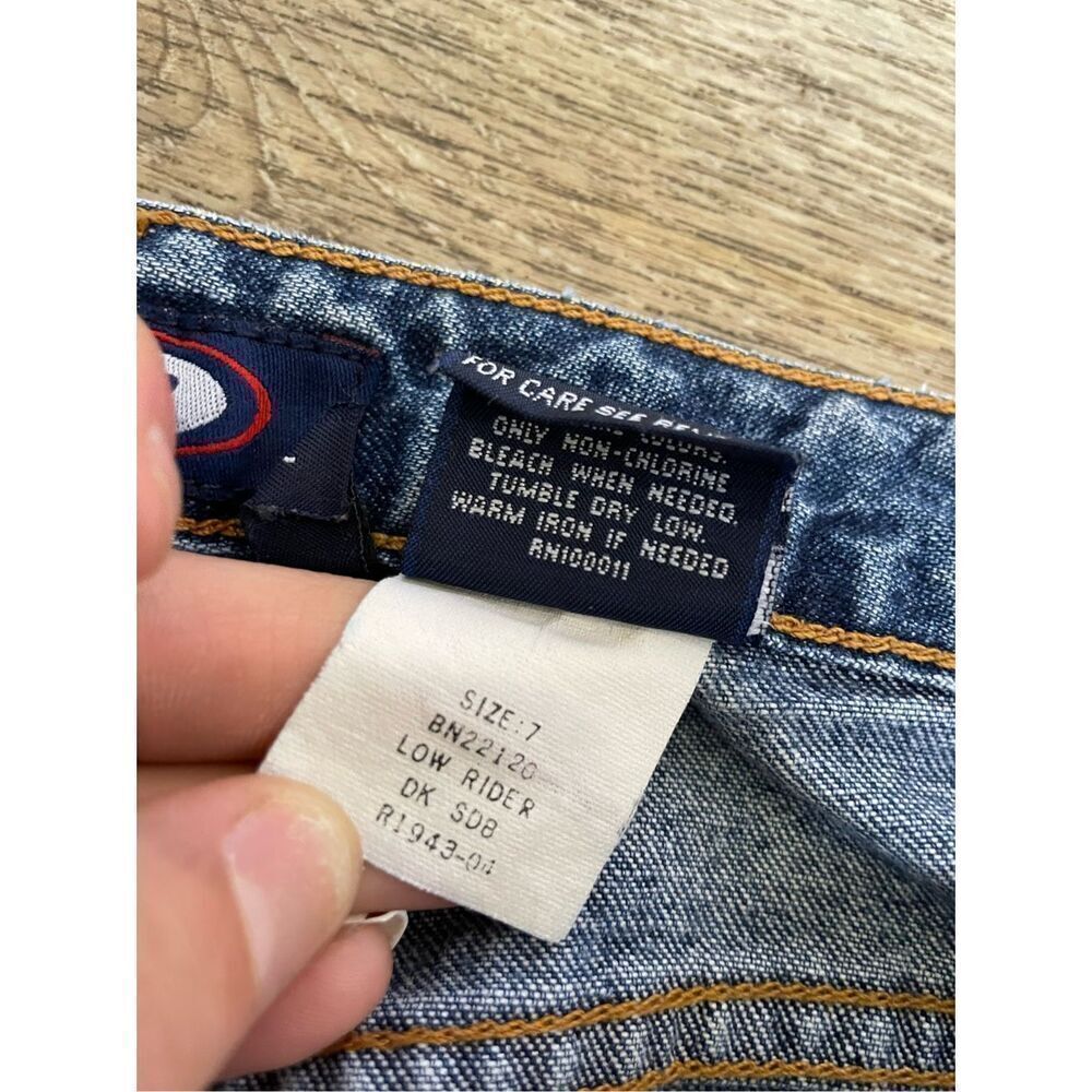 Bongo 90’s Y2K Vintage Low Ride Flare Blue Jeans Juniors 7 - Picture 5 of 9